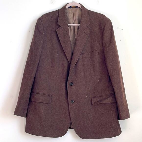 Brooks Brothers Yorkshire Tweed by MOON wool cashmere two button sport coat 46R - Picture 1 of 8